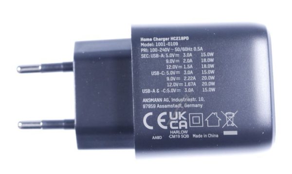 HC218PD  USB- LADER /  VOEDINGSEENHEID INKL USB C 3A